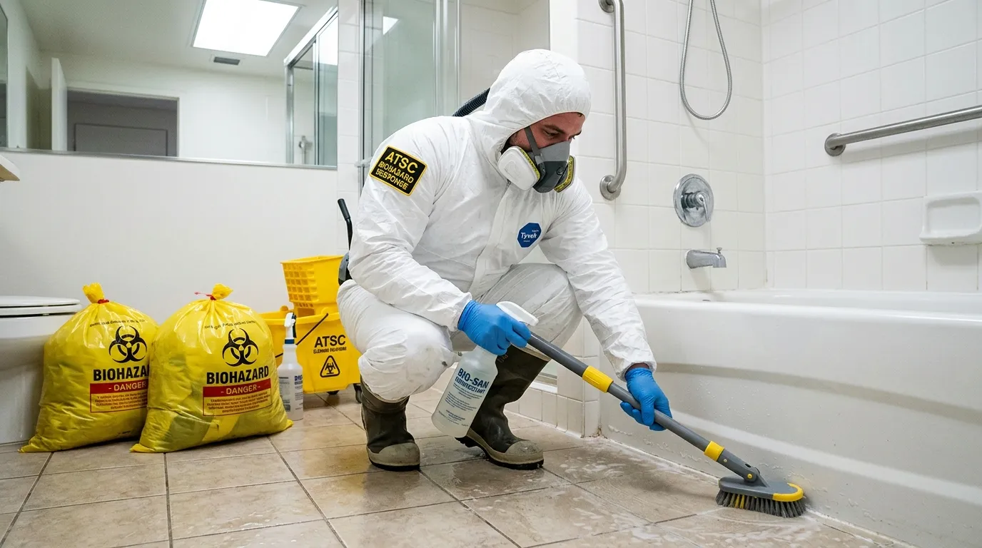 Decontamination equipment deployed for Blood Cleanup in Evergreen